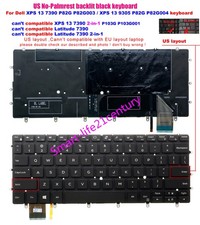 For Dell XPS 13 7390 P82G P82G003,XPS 13 9305 P82G P82G004 Keyboard US Backlit