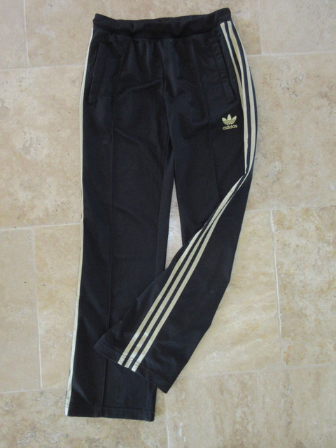 Pantalon ADIDAS sport femme noir or rétro vintage TREFOIL pant F 38