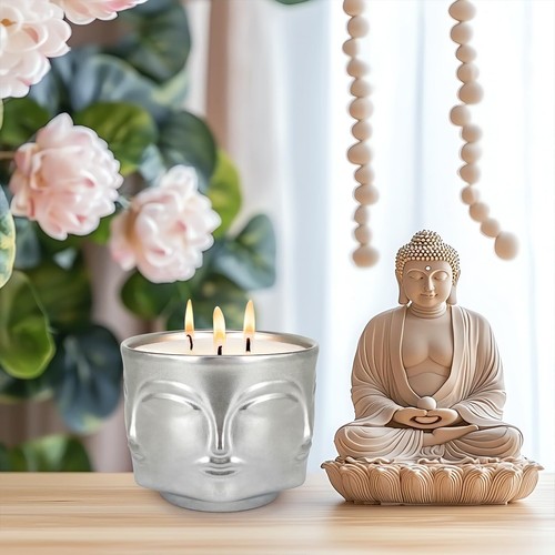 Strong Sundia Black Berry 3 Wick Silver Large Candle 20oz Ceramic Outdoor Scente - Picture 5 of 7