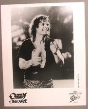 Ozzy Osbourne 8 X 10 black & white glossy promo photo CLAPPING  !