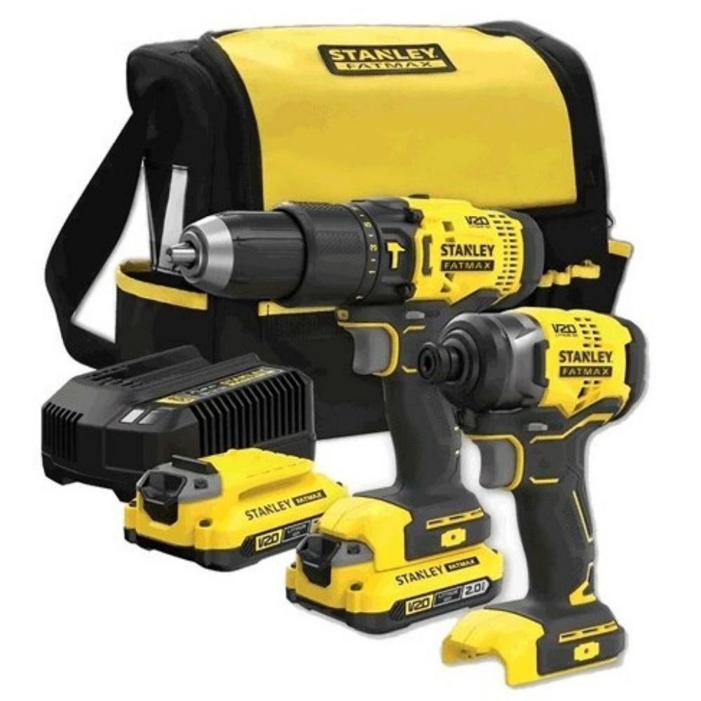 SET STANLEY SFMCK465D2T-QW TRAPANO AVVITATORE E AVVITATORE AD IMPULSI FATMAX 18V