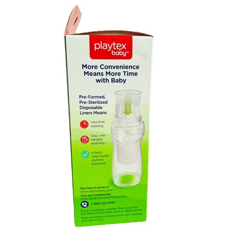 Playtex Baby Nurser Drop-Ins Liners 4 oz Pre Sterilized Bottle 5 Liners - Picture 4 of 7