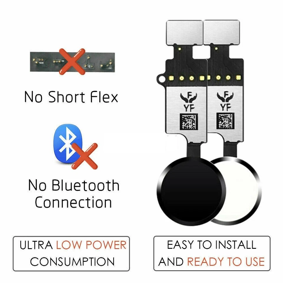 iPhone 7/7Plus/8/8Plus 3-я кнопка «Домой» JC YF универсальная кнопка «Домой» гибкий кабель - Изображение 3 из 4