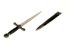 Celtic Cross 15.5" Dagger & Scabbard Ren Fair Cosplay Stage Good Quality NICE!