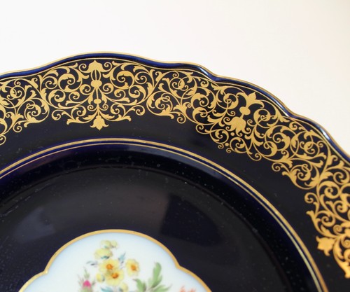 BEAUTIFUL MEISSEN FLOWER BOUQUET CABINET PLATE ANTIQUE - Picture 3 of 5