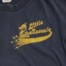Vintage Little Rascals #6 T Shirt Size Large Black Single Stitch Made In USA
