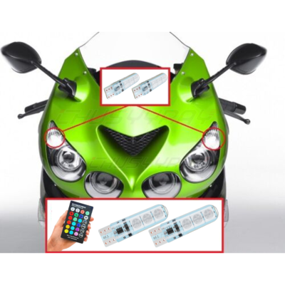 R VENTOTA4灯 LED Liaos WH vo415901 For kawasaki zx-14r zx14r 1400 LED Headlight Pilot Park