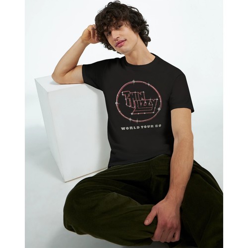 T-Shirt Thin Lizzy Chinatown Tour UK Dates Schwergewicht Unisex Rundhalsausschnitt - Bild 6 von 15