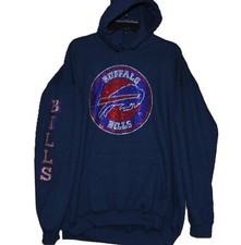 Bills rhinestone sweatshirt or hooded sweatshirt hoodie S M L XL 2X 3X 4X 5X