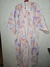 Japanese Cotton Kimono Robe Womens All Cotton Floral  Cotton Floral Hankerchief