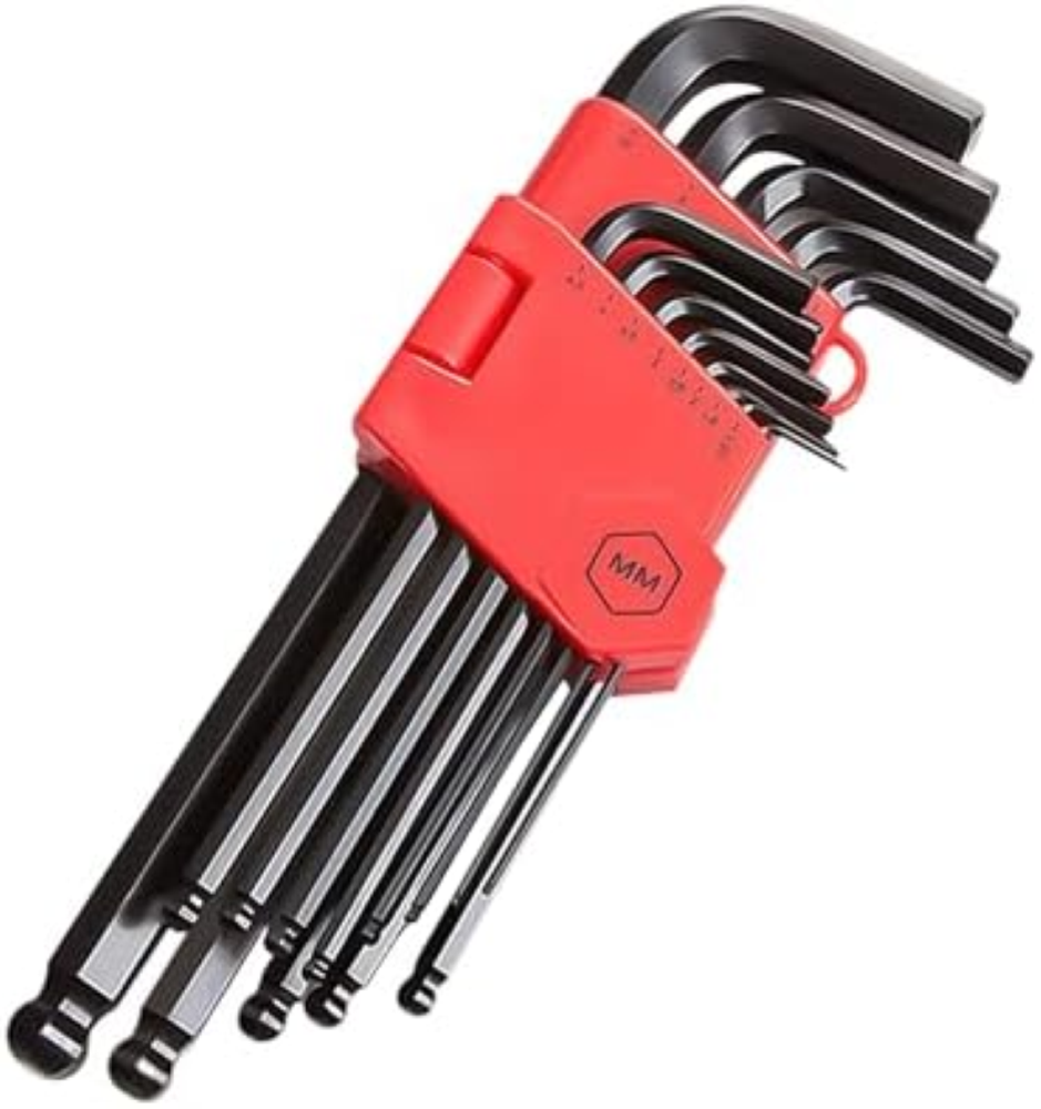 NyxSeat Set di chiavi a brugola, 13 pezzi, chiave metrica lunga a brugola, con m