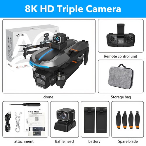 5G WiFi FPV Camera Drone GPS Auto Return Home 8K EIS Triple Camera RC Quadcopter - Picture 26 of 26