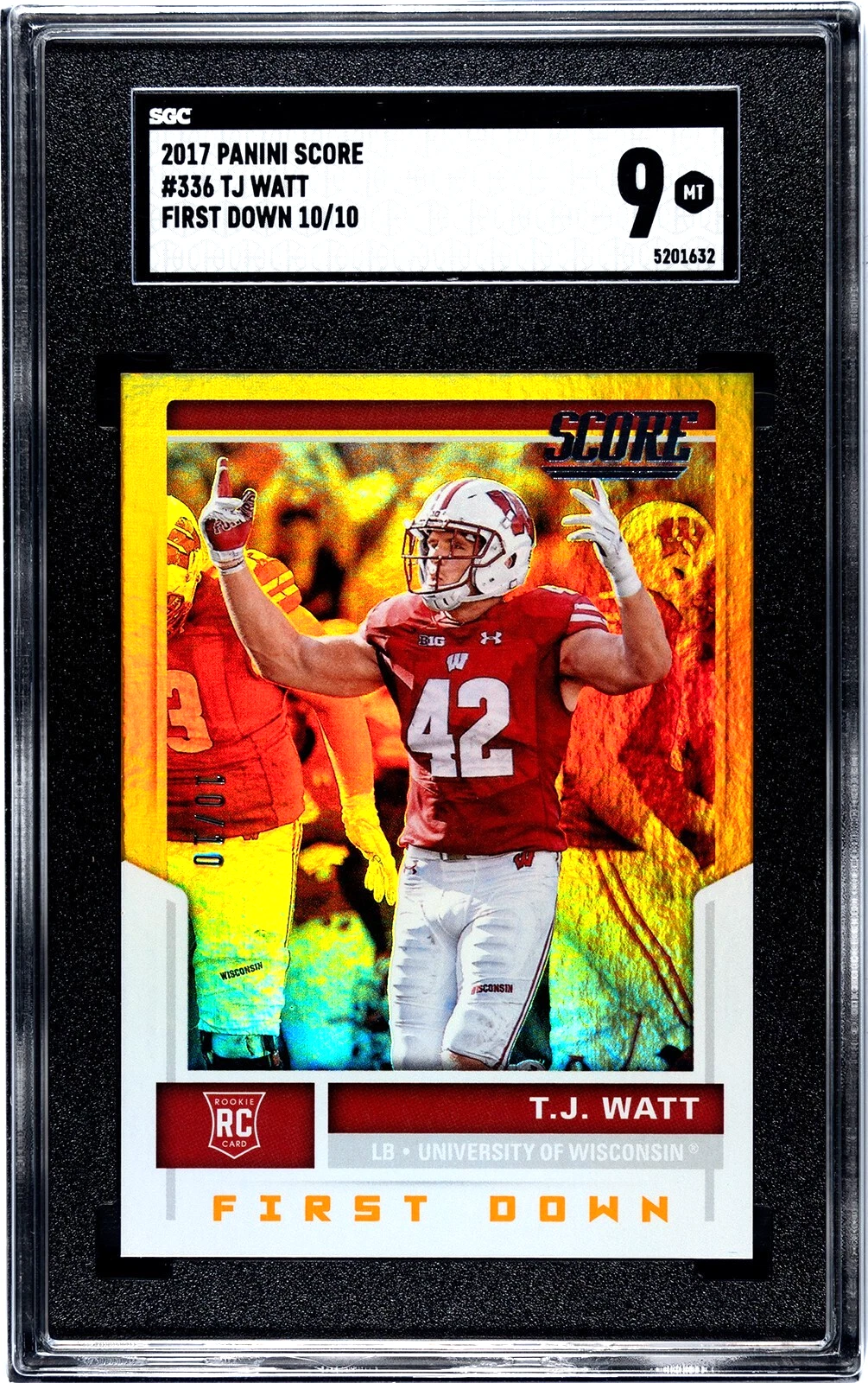 TJ Watt Panini Score #336 First Down