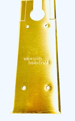 BTS75 BODENFEDER OBERPLATTE MESSING POLIERT DORMAKABA 305 x 105 x 1,5 mm