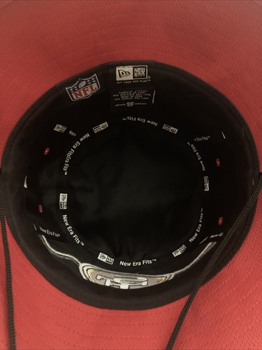 San Francisco 49ers New Era Bucket Hat Red With Adjustable Strings - New W/tags - Picture 5 of 6