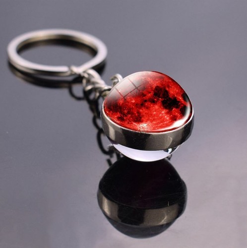 Solar Planet Galaxy Nebula Earth Moon Mars Key Chain Ring Fob Car Home Office UK - Picture 15 of 27