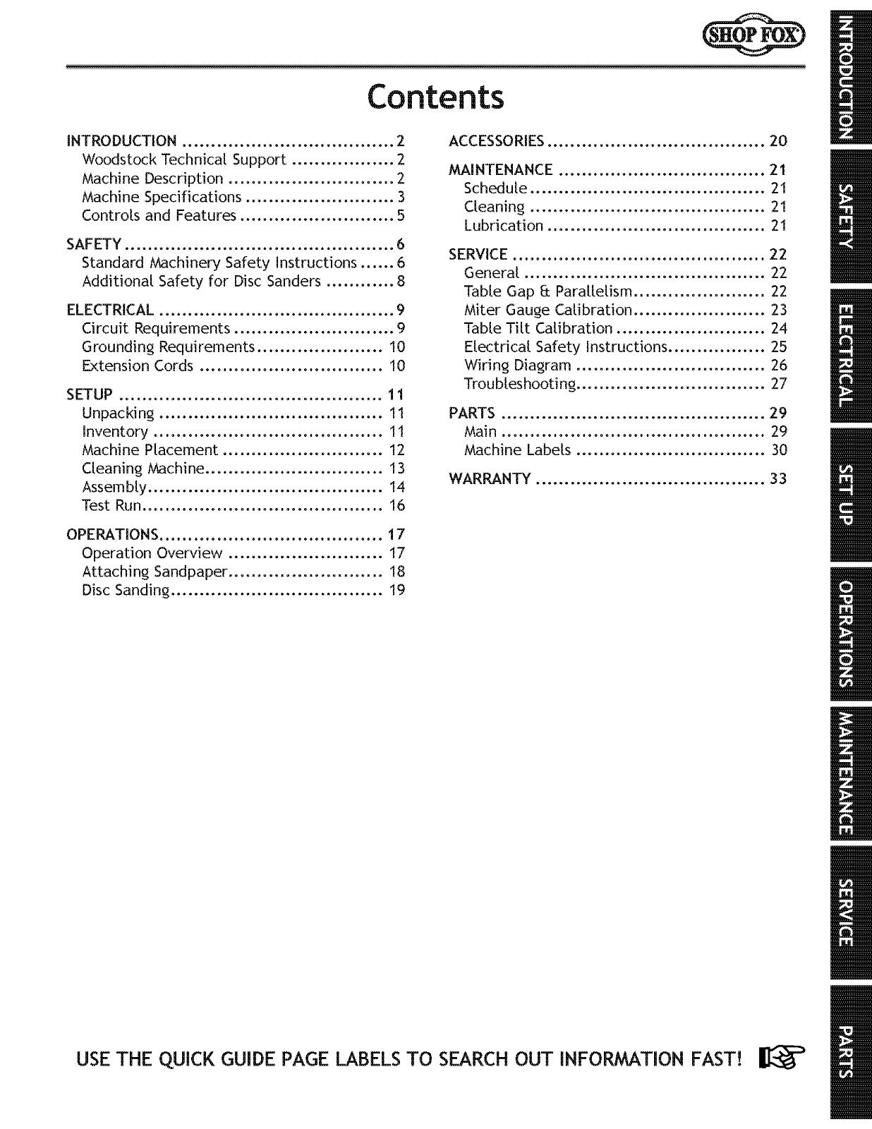 Woodstock International Shop Fox W1815 Instruction Manual COIL BOUND eBay