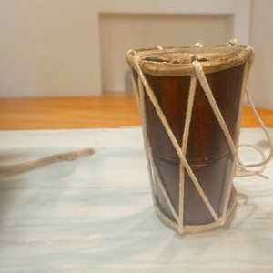 Handmade Wooden Dholak Indian Music Instrument Folk Art Drum Instrument Rope 101