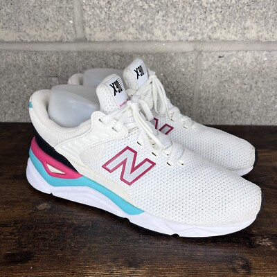 New Balance X-90 White Black Green Athletic Shoes Men's Size D