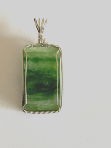RARE Tremolite Pendant in Sterling Silver--Artisan Made - Picture 2 of 6