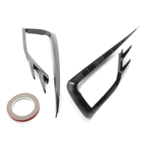 2X Carbon Fiber Style FogLight Cover Bumper Grill Trim For 18-19 VW Golf MK 7.5 - Picture 5 of 9