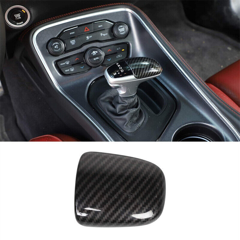 Gear Shift Cover Trim Accessories for Dodge Challenger Charger 2015 Carbon Fiber