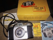 Vintage Kodak Pony 828 Camera With Original Box  Manual Shutter Malfunction