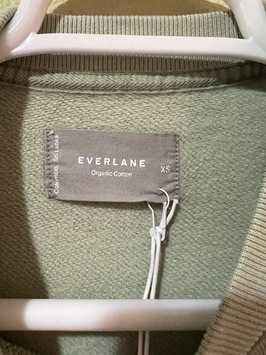 Everlane Cuello Redondo Suéter Verde Claro 100% Algodón Orgánico Talla XS Nuevo con Etiquetas A2 - Imagen 6 de 8