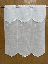 Tendina a vetro bianca per finestre,varie combinazioni di lunghezze e larghezze