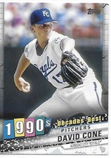 2020 Topps Update Baseball Decades' Best David Cone Royals