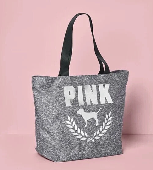 Victoria's Secret PINK Large Weekender Canvas Tote Bag Heathered - Main Image