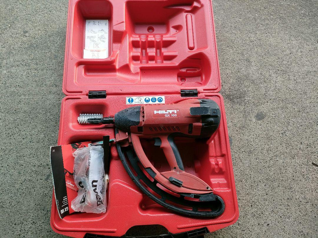 Hilti GX-100 Gas Nail Gun Fastening Tool with Box Used Tested