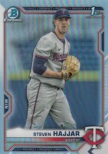 STEVEN HAJJAR BOWMAN CHROME DRAFT 1ST ROOKIE REFRACTOR RC TWINS #BD-161 2021 21