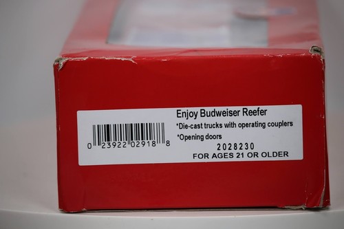 Lionel 2028230 Enjoy Budweiser Woodside Reefer O Gauge King of Beers 1:48 NIB - Picture 3 of 8
