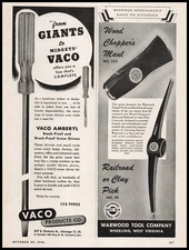 1946 Warwood Tool Co Wheeling West Virginia Wood Chopper's Maul Vintage Print Ad