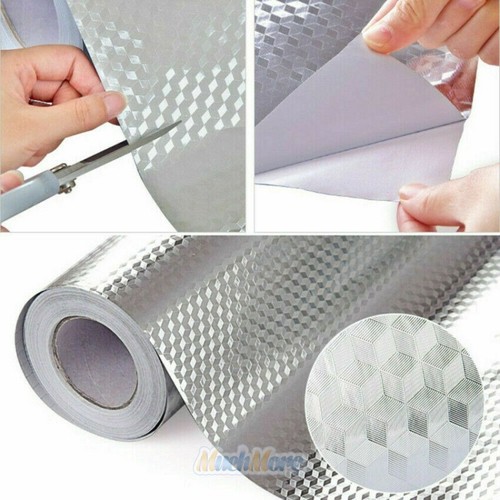 10' Kitchen Cabinet Oil-proof Aluminum Foil Wall Sticker Self Adhesive Wallpaper - Picture 5 of 16
