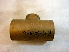 Copper 2" x 2" x 1" Tee 4.36" in Length