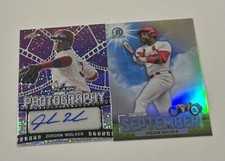 Jordan Walker Leaf Flash Photography Signed Rookie # 42/ 75 Chrome (2) Card Lot!