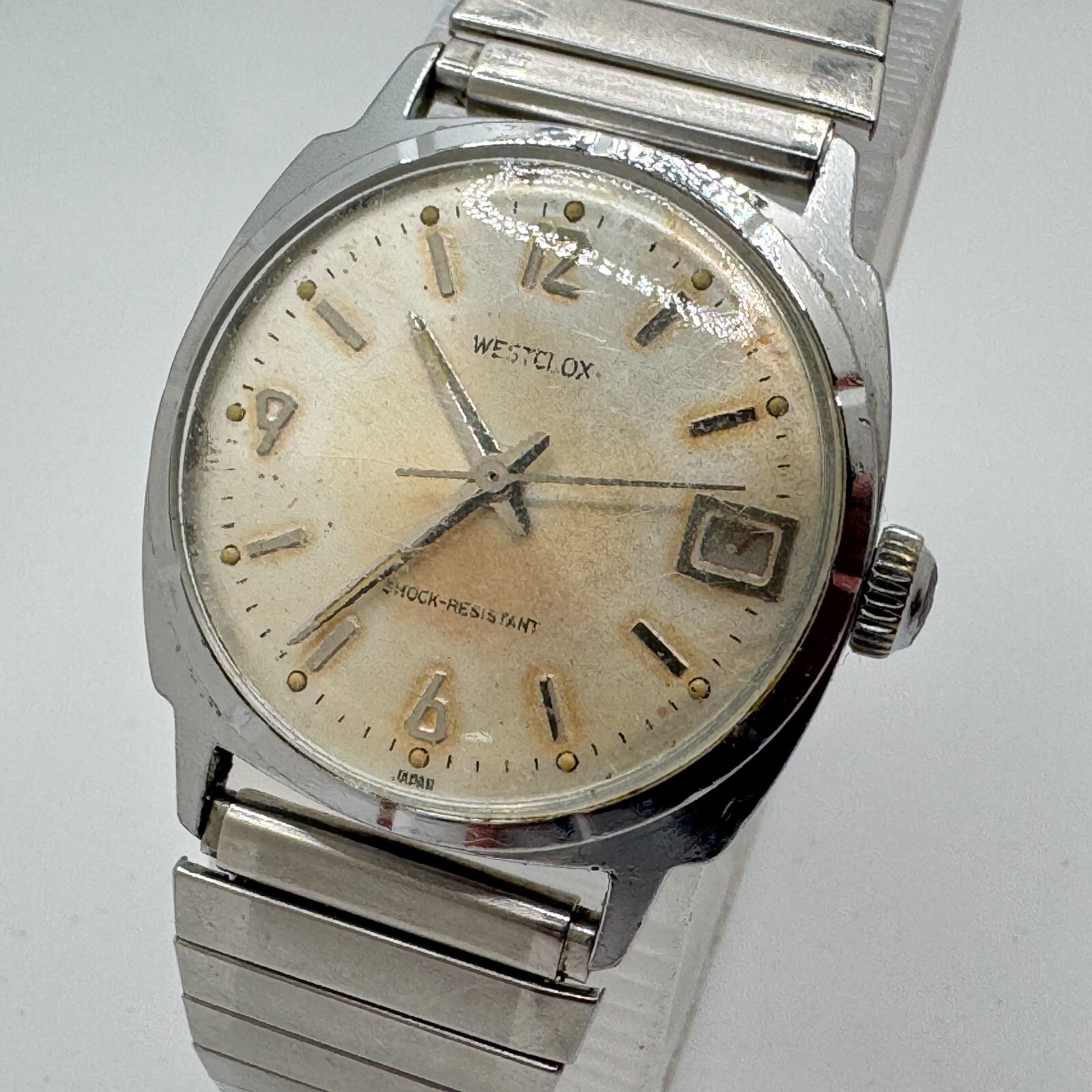 Vintage Westclox Hand-Winding Mechanical Watch Men Silver St
