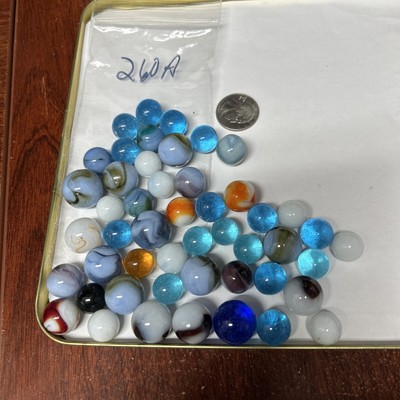 Vintage Marbles Lot Of  50 Different Sizes Unique Lot 260A