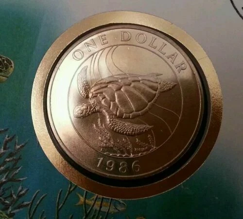 [SJ] Bermuda WWF Green Turtle 1986 Underwater Life Ocean Wildlife FDC coin cover - Image 2 of 4