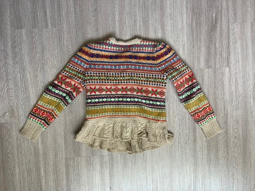 Polo Ralph Lauren Knit Sweater Girl Boy Size 5 Aztec Southwestern Rare - Picture 5 of 5