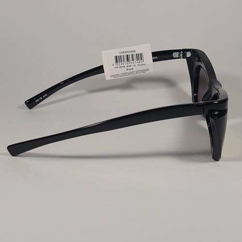 Le Specs For-Never Mine Cat Eye Sunglasses Shiny Black Frame Orange Mirror Lens - Picture 7 of 11