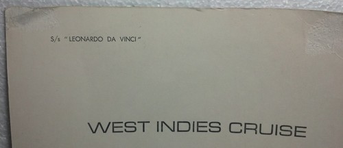SS Leonardo Da Vinci menu La Donna Raphael Oct. 10th, 1975 West Indies Cruise - Picture 5 of 10