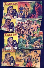 4 x LEHNING PICCOLO TARZAN * SELTENE HOLLAND AUSGABEN van Ditmar 1950er Jahre