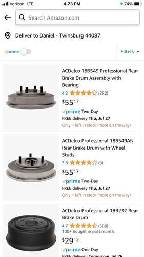 Ac Delicious Brake Drum 18b549an 2 Quantity - Picture 2 of 2