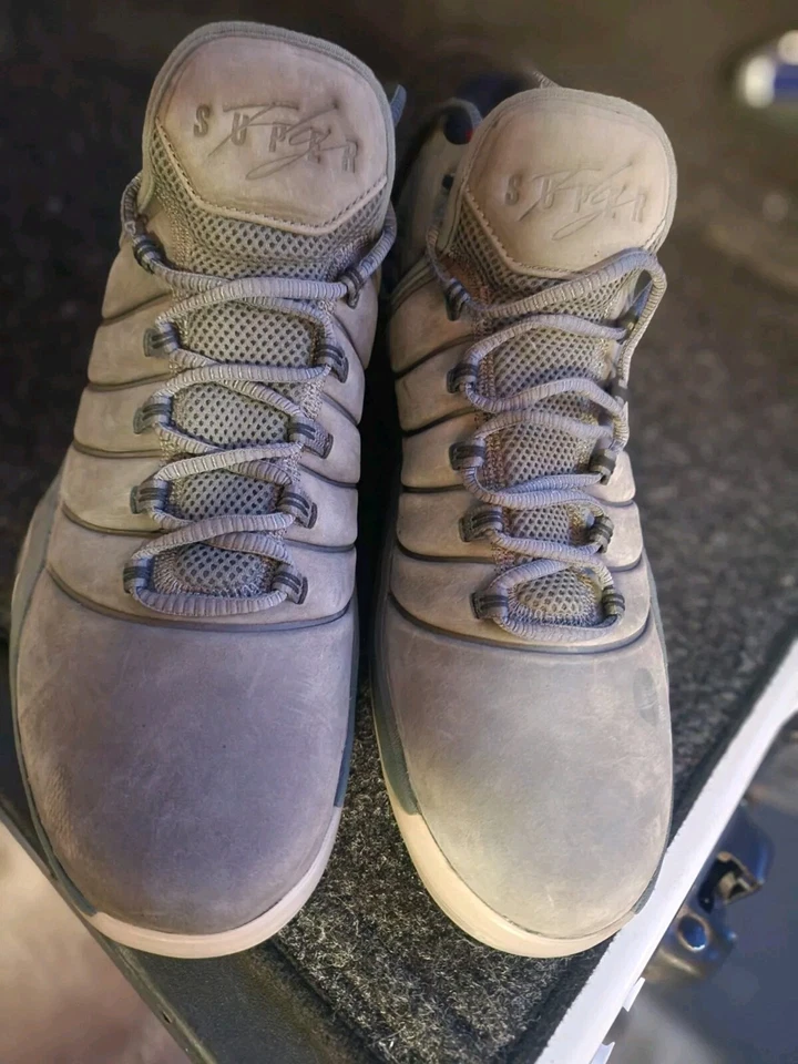 Tênis Nike Air Jordan Super.Fly 2017 CAMO/RIVER ROCK/RED 921203-051 masculino tamanho 12.5 - Imagem 2 de 4