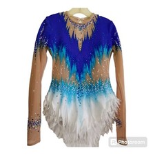 Gymnastics Leotard Rhythmic Twirling Acrobatics Dance Competitions Girls 7-10 yo