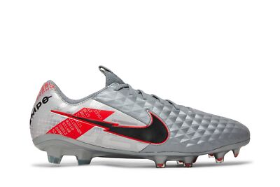 Nike Tiempo Legend 8 Elite FG Metallic Grey Crimson Men's CW0518