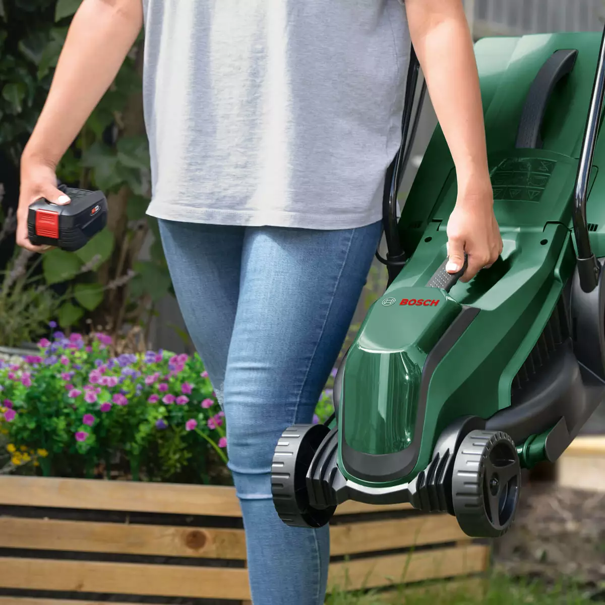 Bosch EASYMOWER 18V 32 P4A 18v Cordless Rotary Lawnmower 320mm No